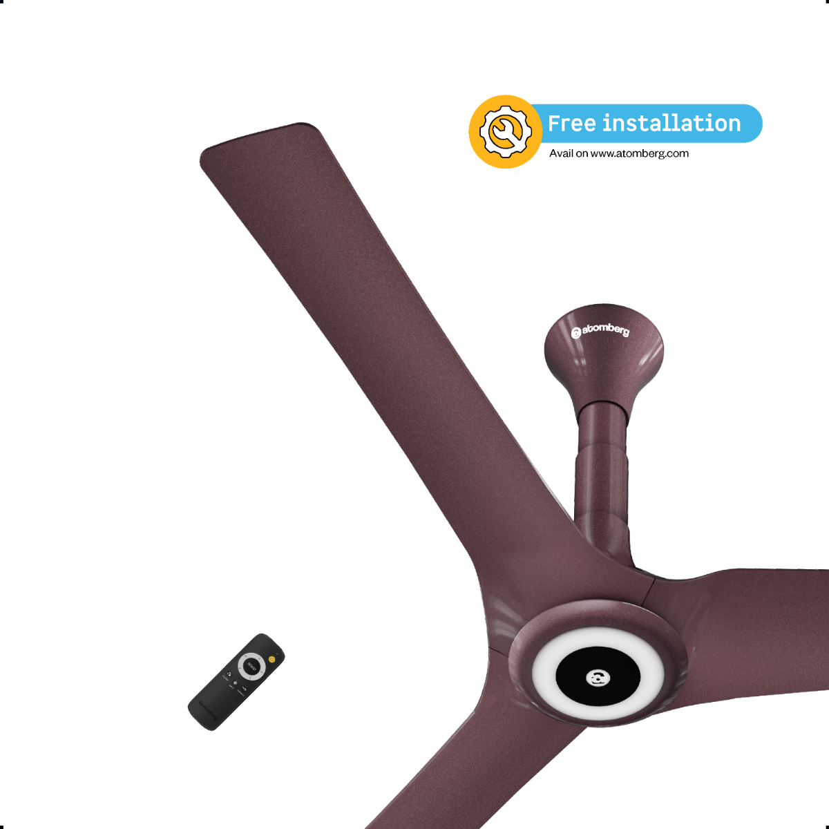 Atomberg Aris Starlight 1200mm (48 Inch) Silent BLDC Ceiling Fan with Underlight - 5 Star